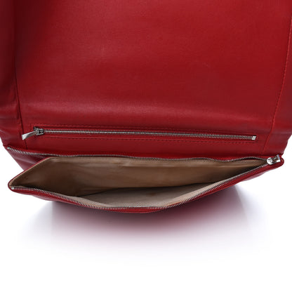 Celine Lambskin Rolled Soft Trio Clutch Bright Red 5 of 8
