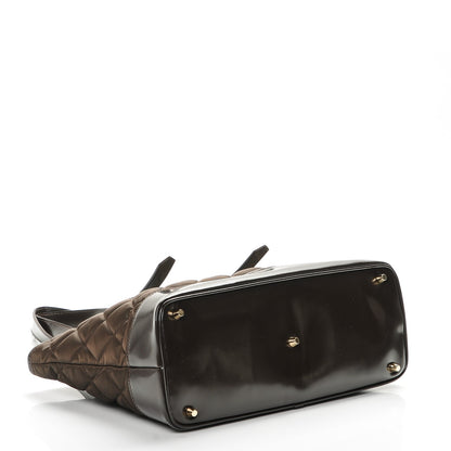 Burberry Nylon Quilted Tote Brown 4 of 6