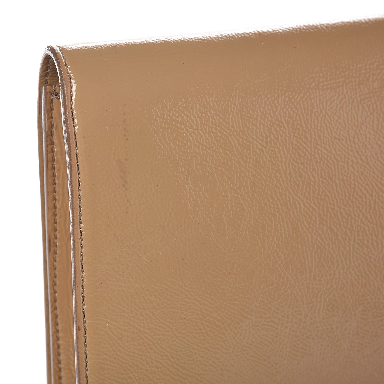 Saint Laurent Textured Patent Monogram Large Belle De Jour Clutch Nude 15 of 16