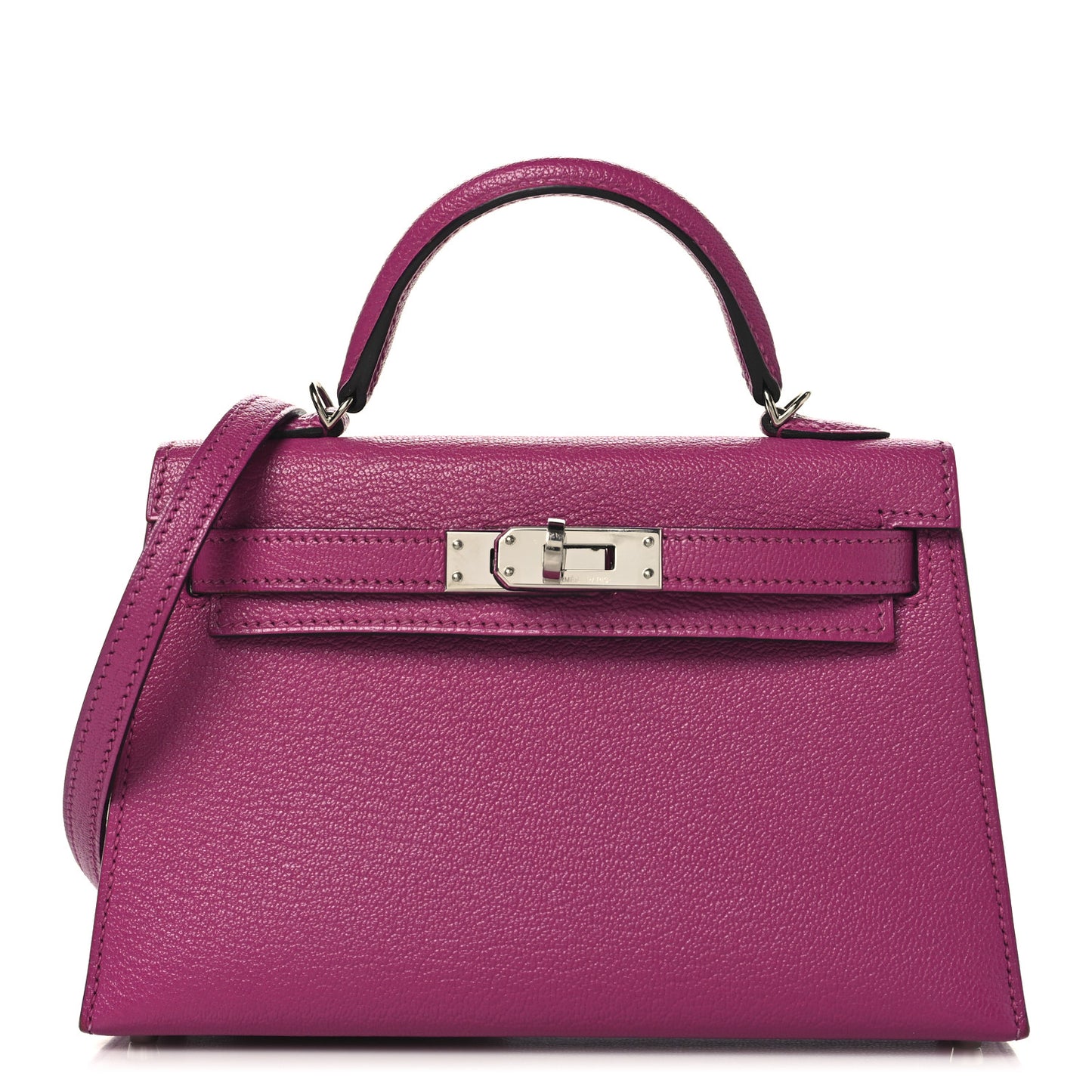 Chevre Mysore Mini Kelly Sellier 20 Rose Pourpre