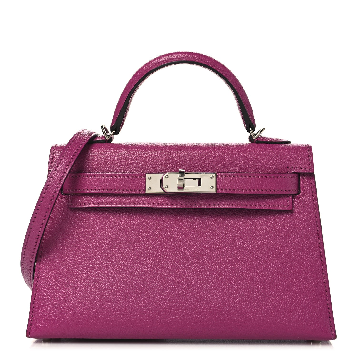 Hermes Chevre Mysore Mini Kelly Sellier 20 Rose Pourpre 1 of 13