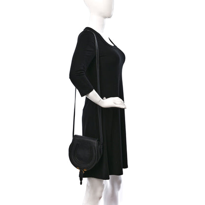 Chloe Calfskin Mini Marcie Round Crossbody Bag Black 2 of 13