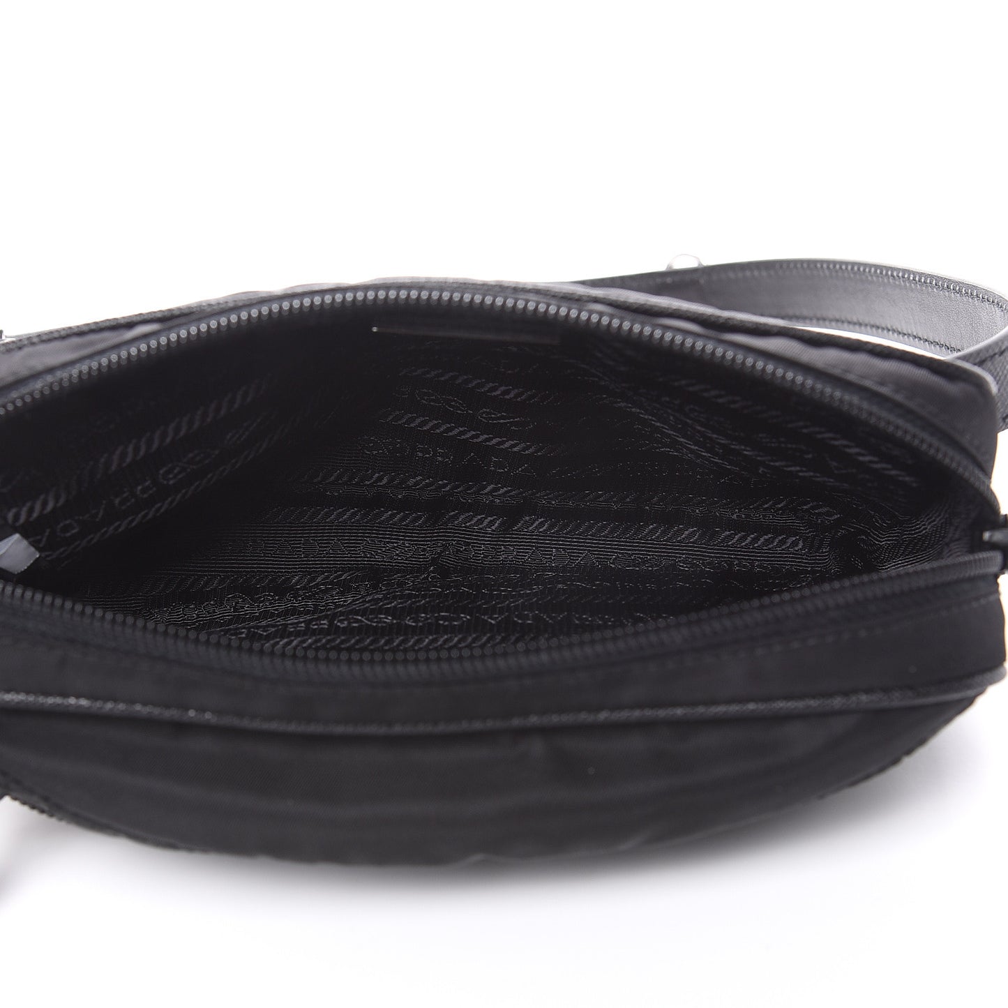 Tessuto Nylon Saffiano Belt Bag Black