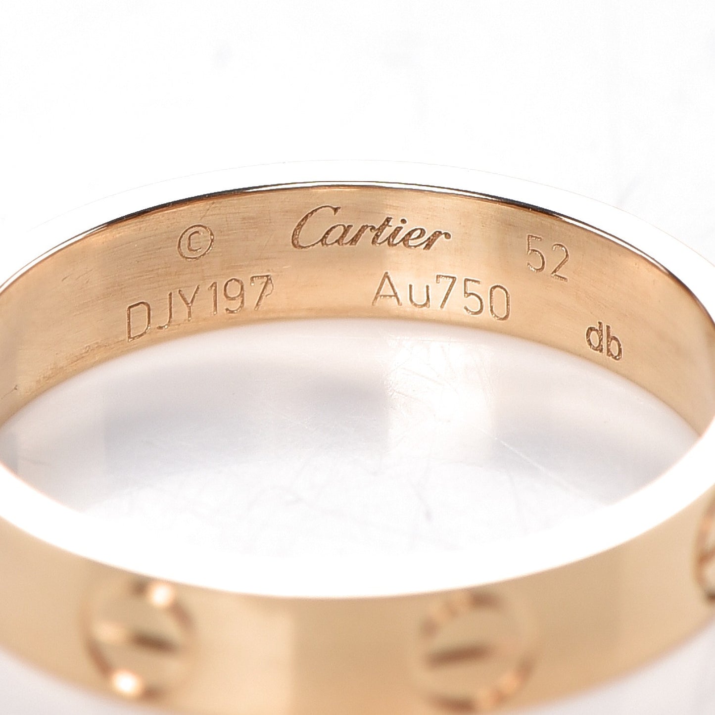 18K Yellow Gold 4mm LOVE Wedding Band Ring 52 6