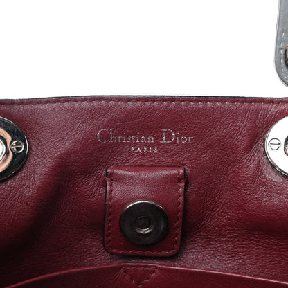 Christian Dior Smooth Calfskin Medium Tri-Color Diorissimo Tote Pink Grey Burgundy 8 of 14