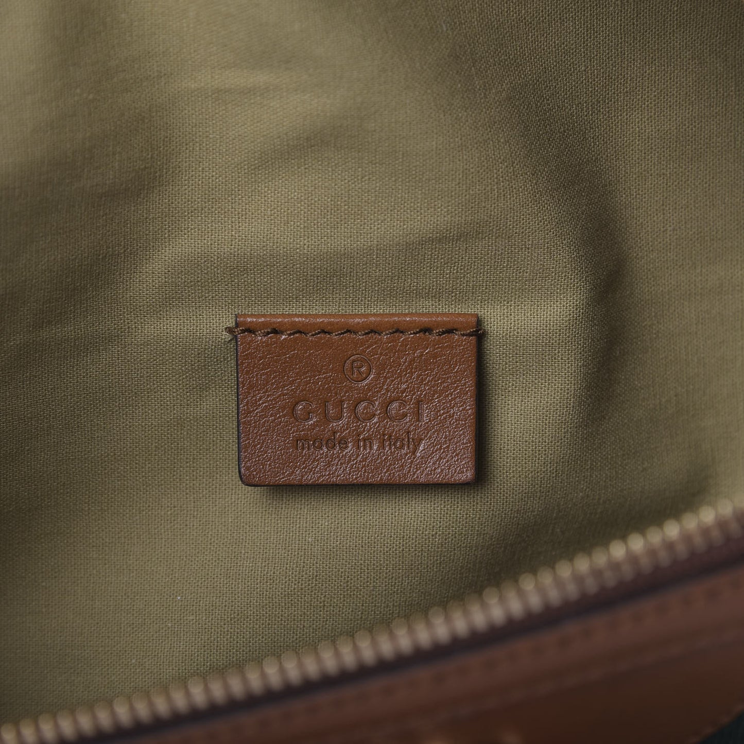 Vintage Canvas Web Belt Bag Sand Cuir