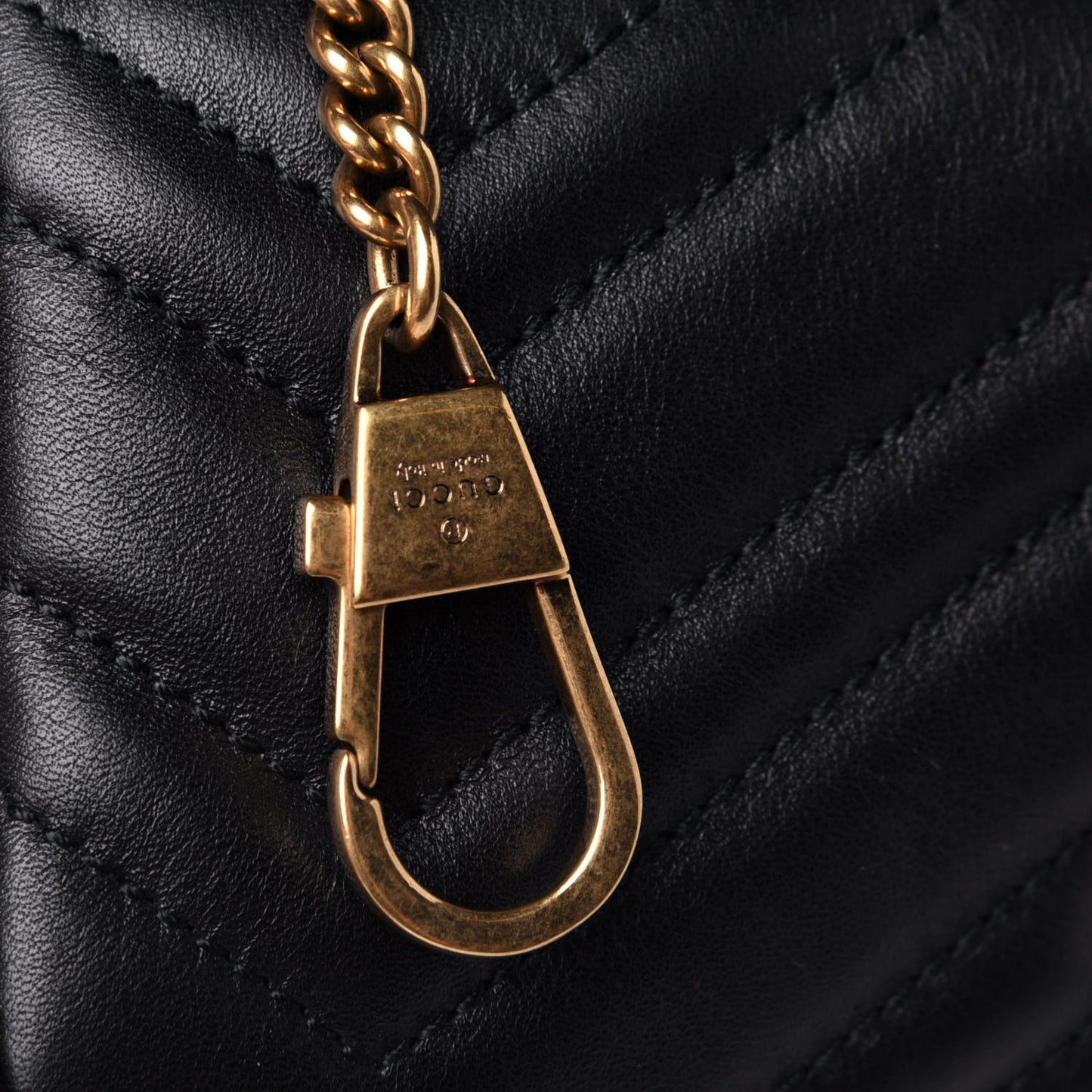 Calfskin Matelasse Super Mini GG Marmont Shoulder Bag Black