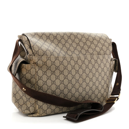 Gucci GG Plus Monogram Messenger Diaper Bag Dark Brown 3 of 20