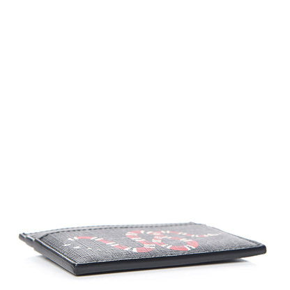 Gucci GG Supreme Monogram Kingsnake Card Holder Black Grey 4 of 7