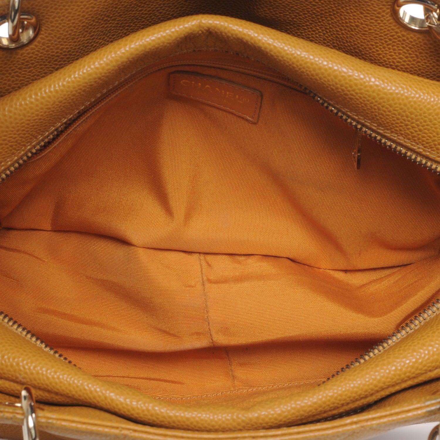 Chanel Caviar Quilted Petit Timeless Shopping Tote PTT Ochre 5 of 7