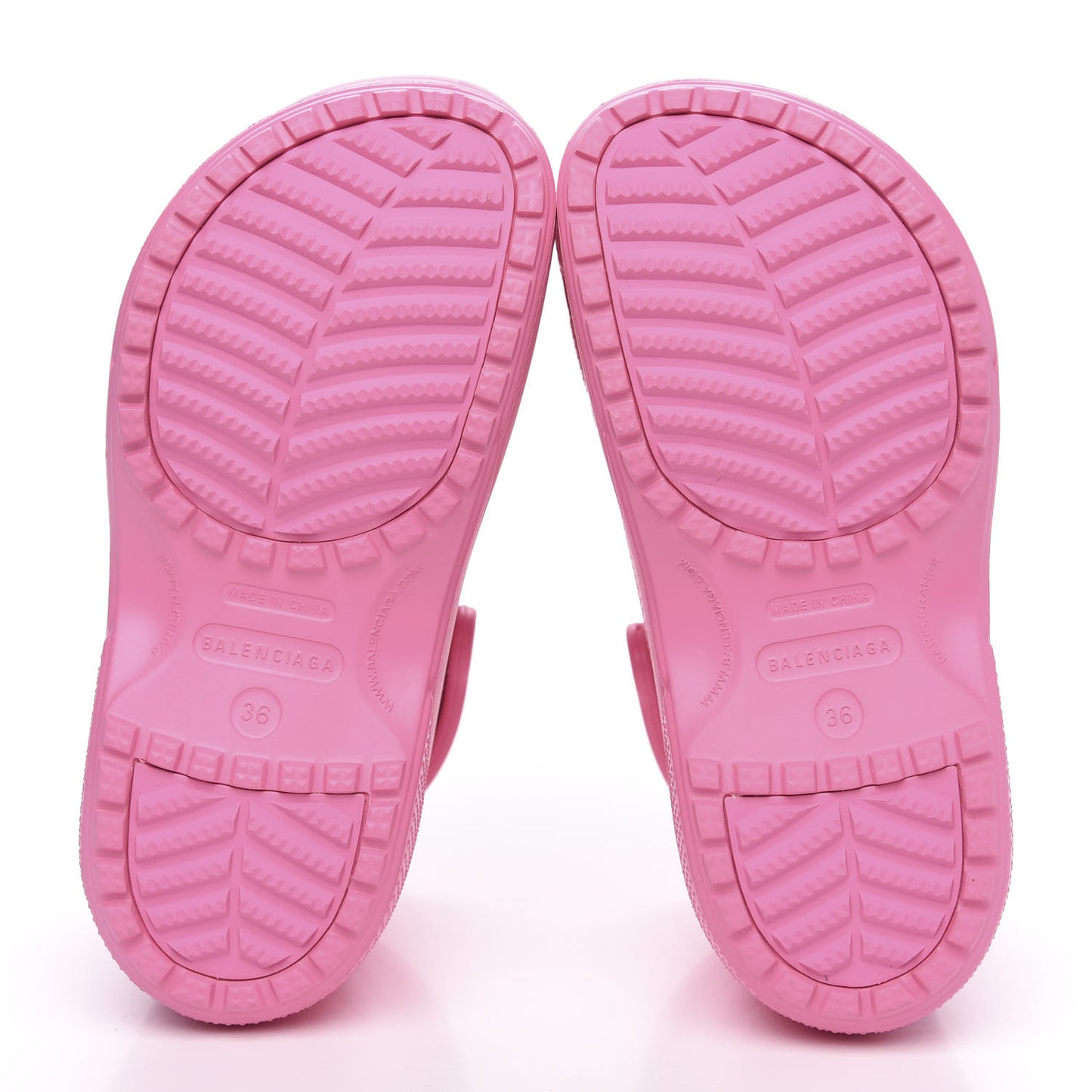 X CROCS Rubber Textured Womens Platform Sandals 36 Rose Bonbon
