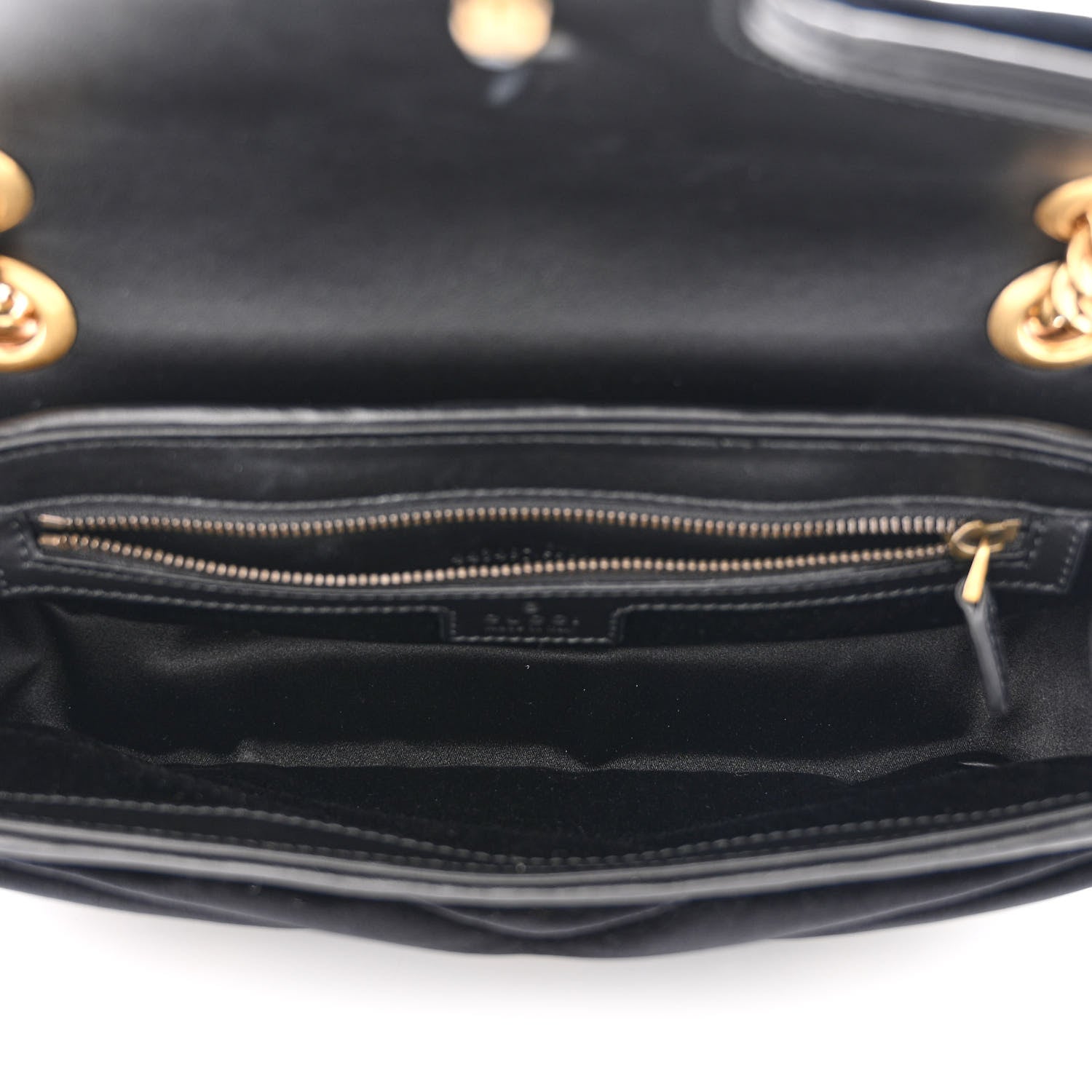 Gucci Velvet Matelasse Double G Studs Small Torchon GG Marmont Shoulder Bag Black 5 of 11