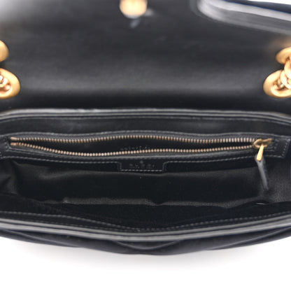 Gucci Velvet Matelasse Double G Studs Small Torchon GG Marmont Shoulder Bag Black 5 of 11