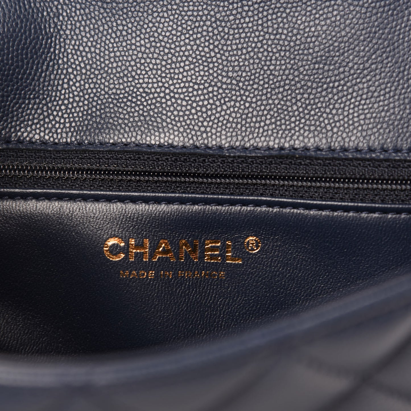 Caviar Quilted Medium Sweet Classic Flap Navy Blue