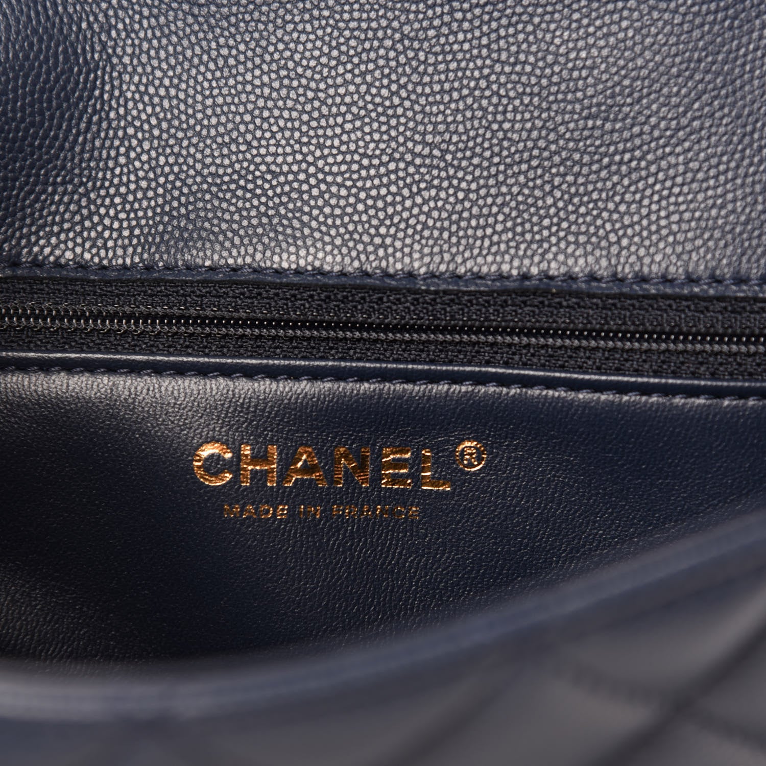 Chanel Caviar Quilted Medium Sweet Classic Flap Navy Blue 8 of 10
