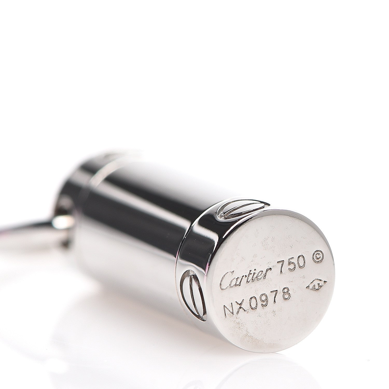 Cartier 18K White Gold Diamond Screwdriver Pendant 2 of 3