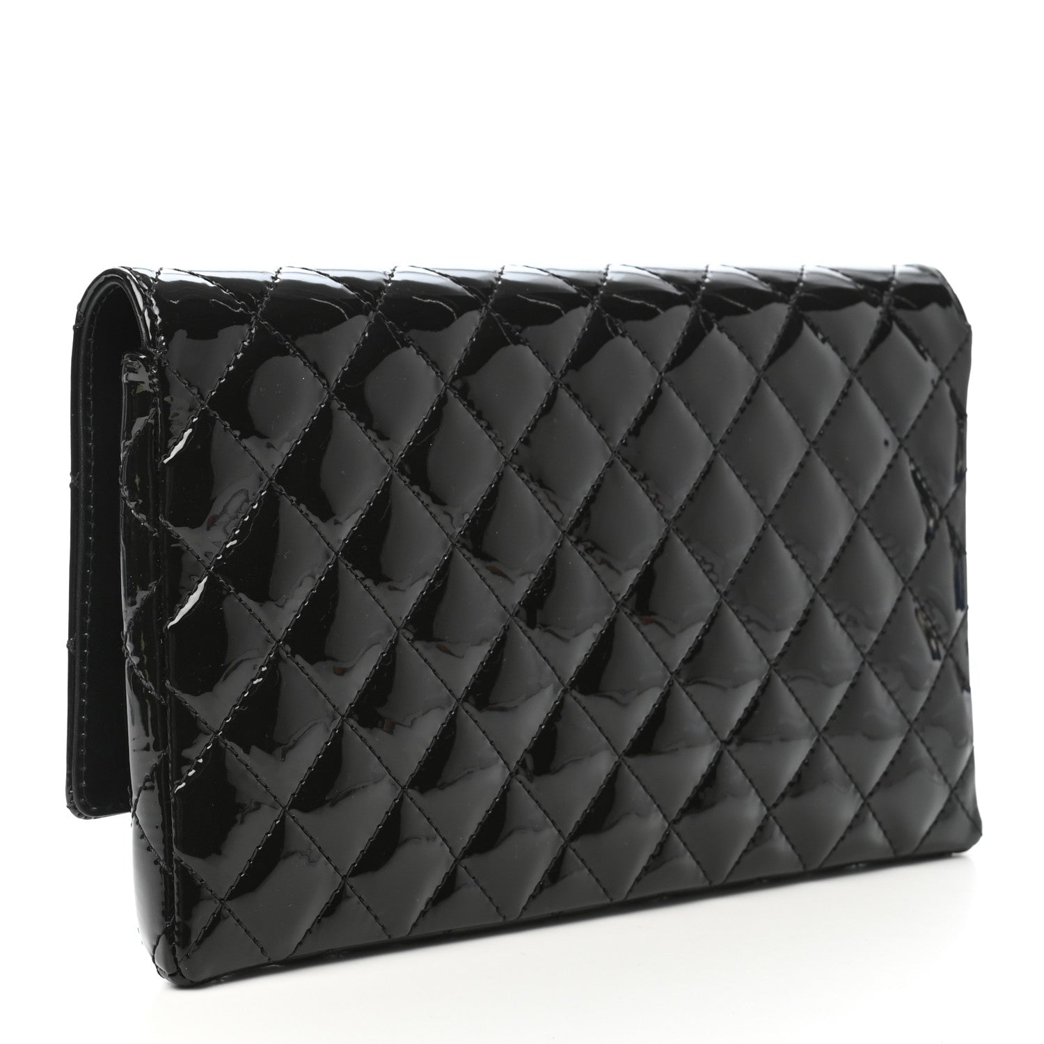 Chanel Patent Calfskin Quilted Reissue 2.55 Clutch So Black 3 of 8
