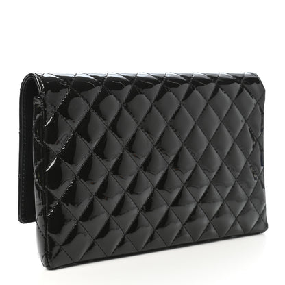 Chanel Patent Calfskin Quilted Reissue 2.55 Clutch So Black 3 of 8