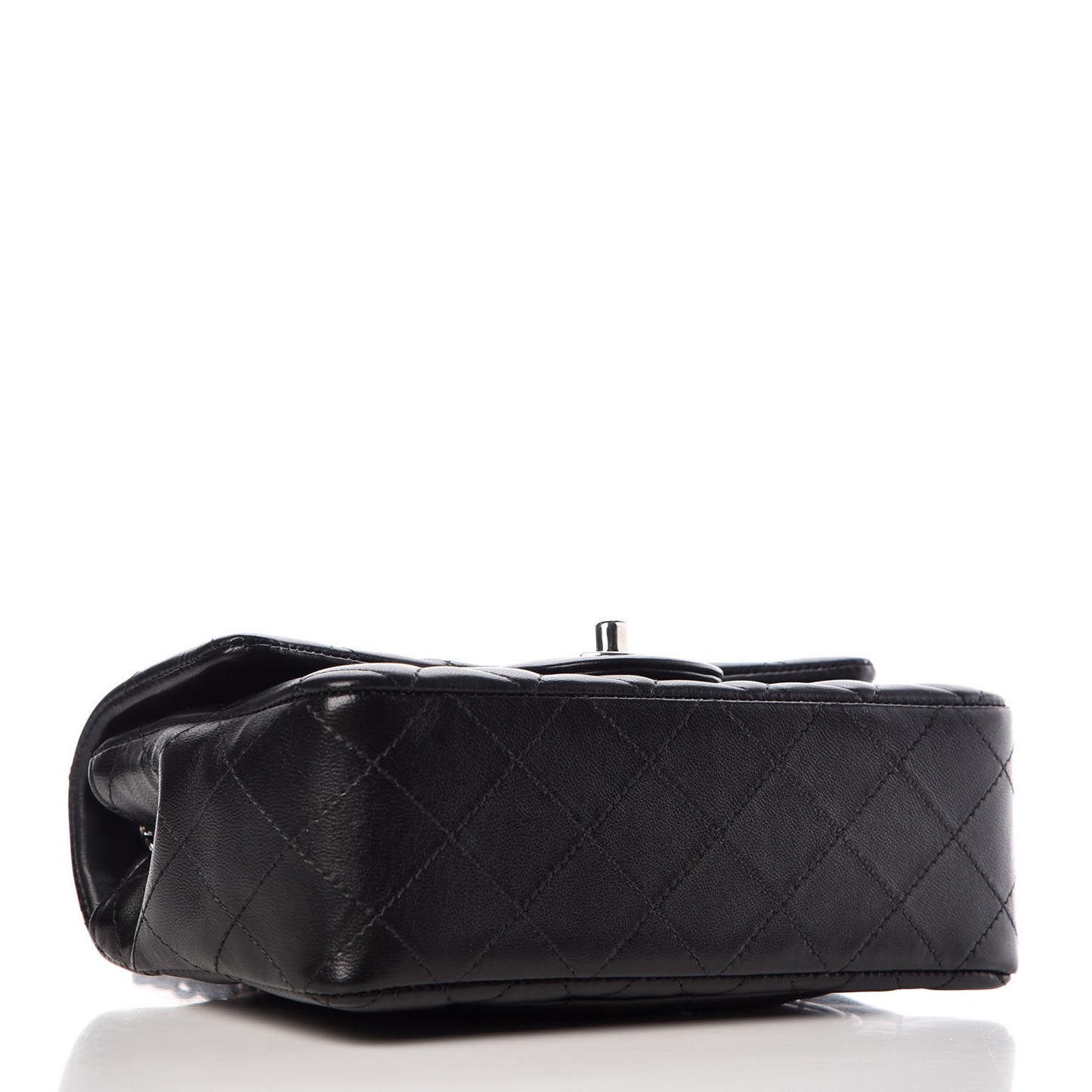 Lambskin Quilted Mini Rectangular Flap Black