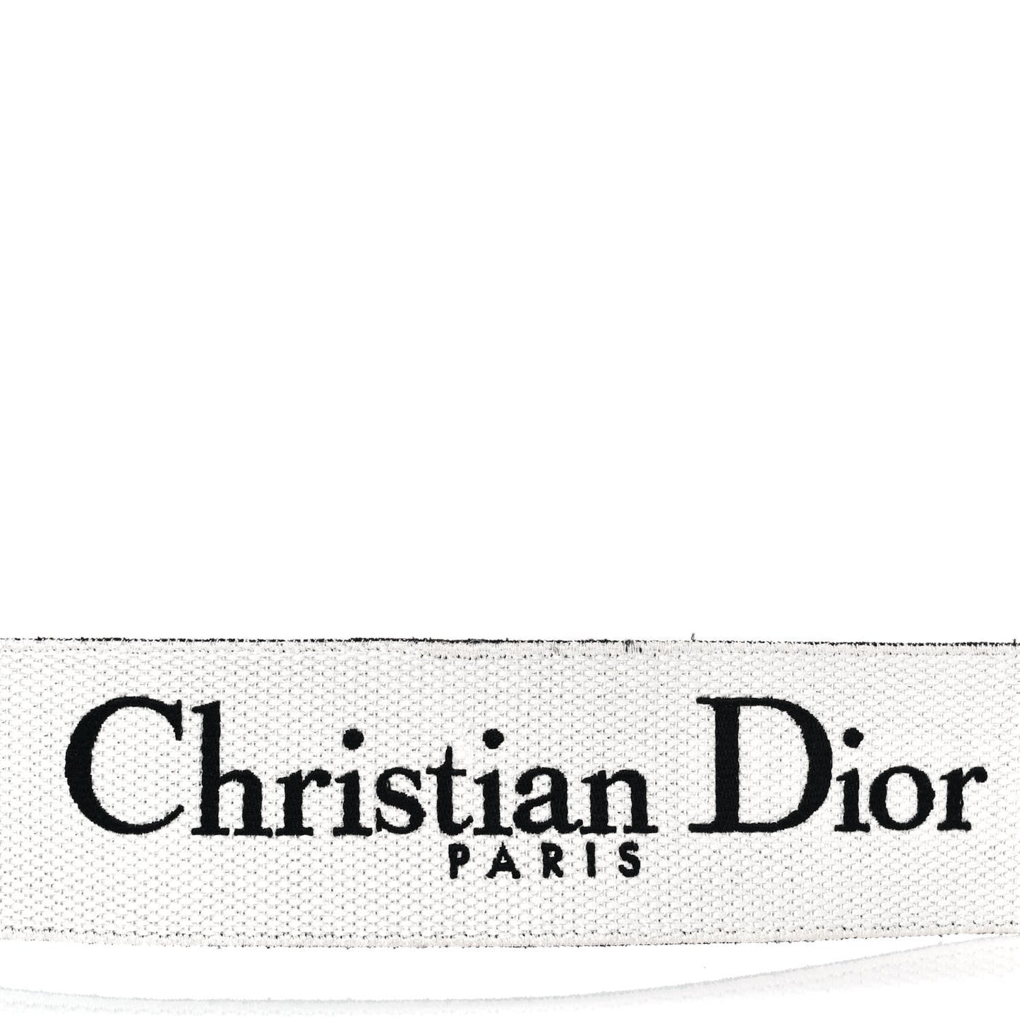 Canvas Embroidered Shoulder Strap Black White