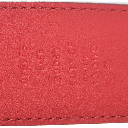 Gucci Moon Calfskin Torchon Double G 40mm Belt 85 34 Hibiscus Red 5 of 7