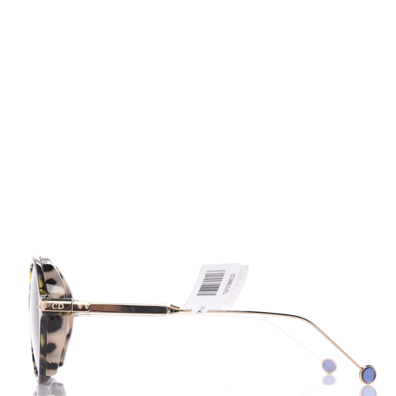 Christian Dior Acetate Umbrage Round Sunglasses Tortoise Blue 3 of 6
