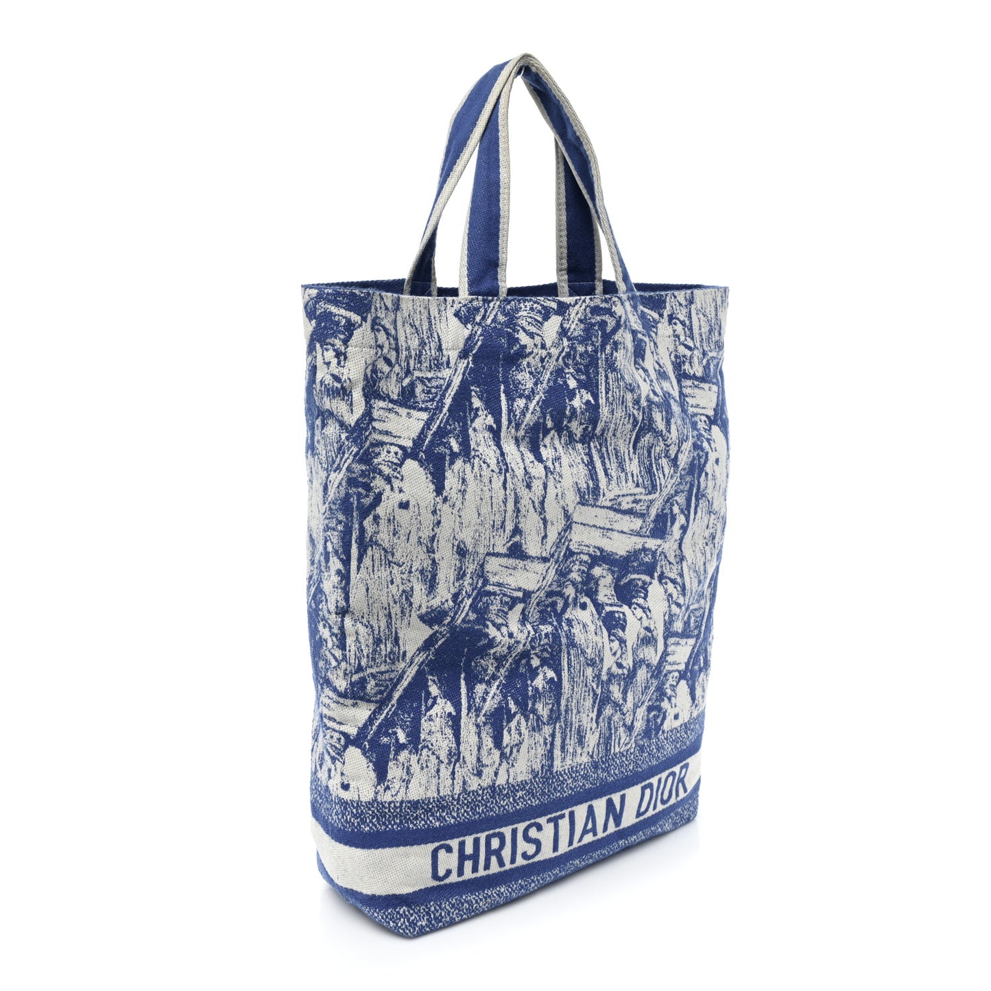 Canvas Print Cruise Tote Ivory Blue