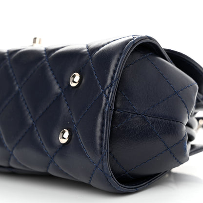 Chanel Calfskin Quilted Kisslock Frame Chain Bag Navy 10 of 12