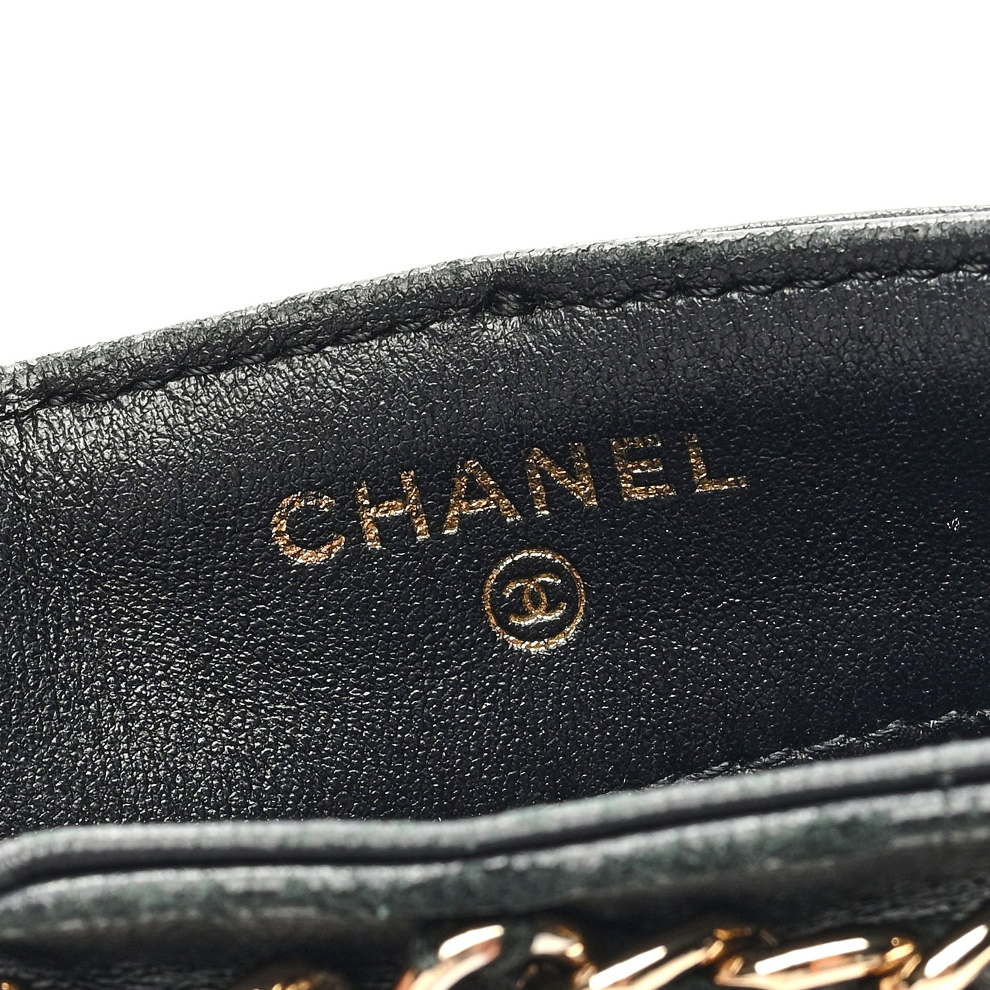 Lambskin Tech Me Out Clutch With Chain Black