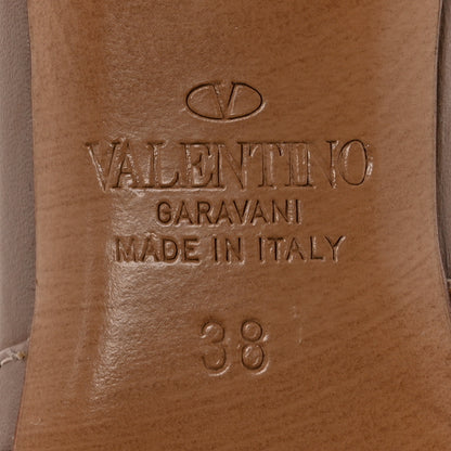 Valentino Garavani X UNDERCOVER Calfskin Rockstud Ankle Strap Low Heel Pumps 38 Poudre 8 of 10