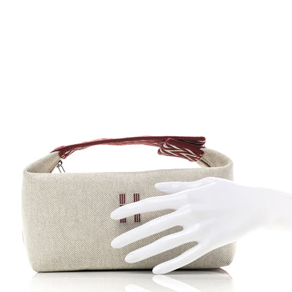 Hermes Canvas Small Bride-A-Brac Natural Rouge H 2 of 9