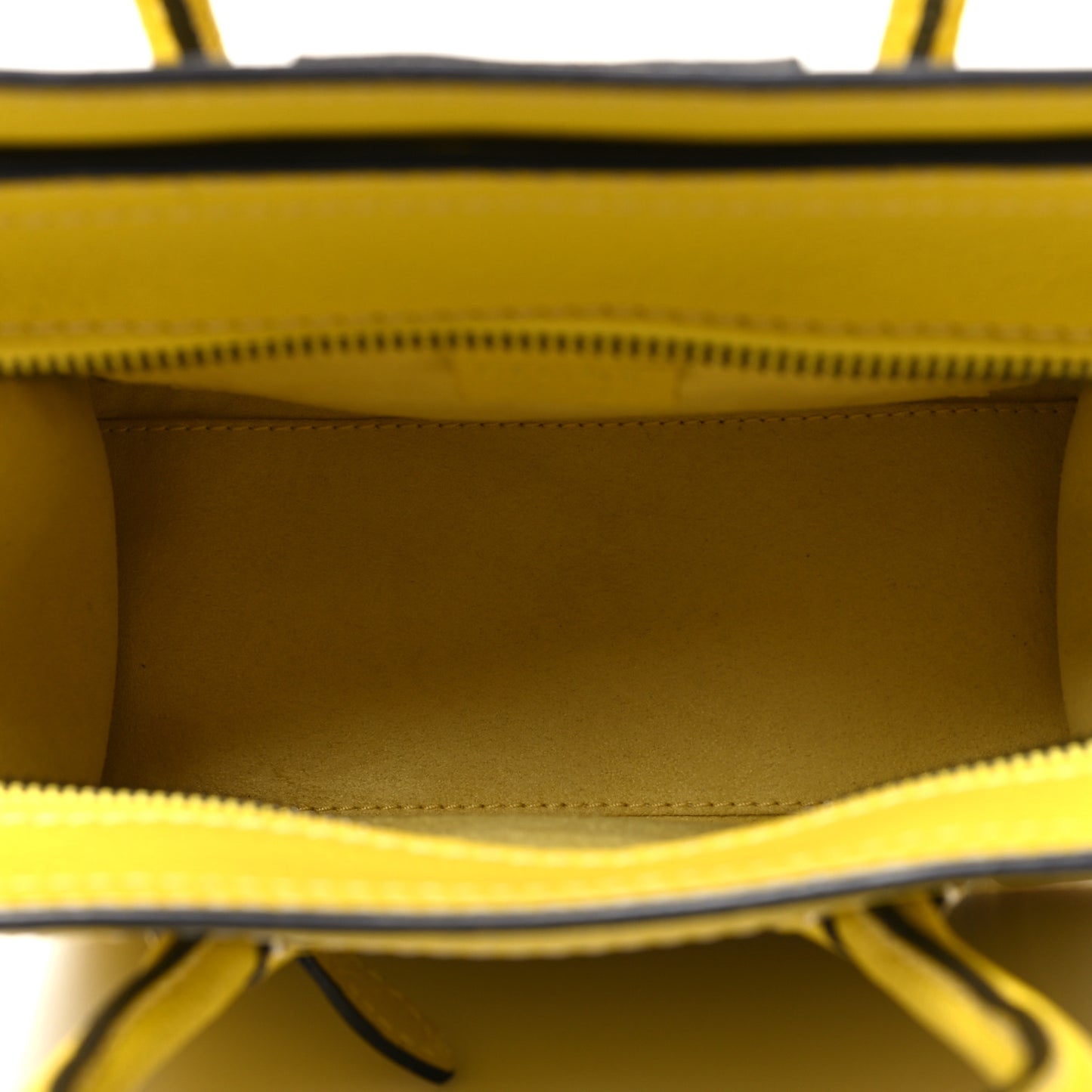 Drummed Calfskin Nano Luggage Citron