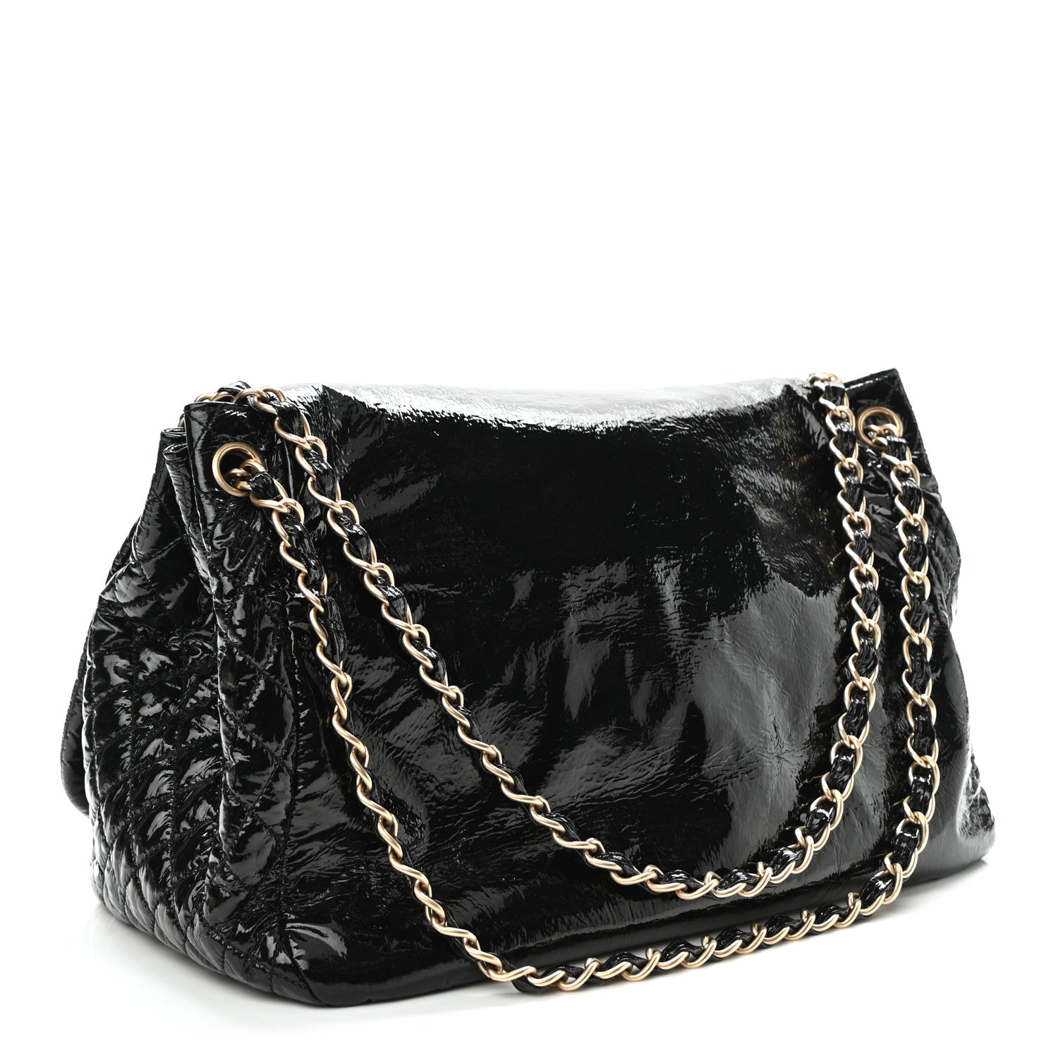 Chanel Vinyl XL Rock and Chain Flap Black 3 of 10