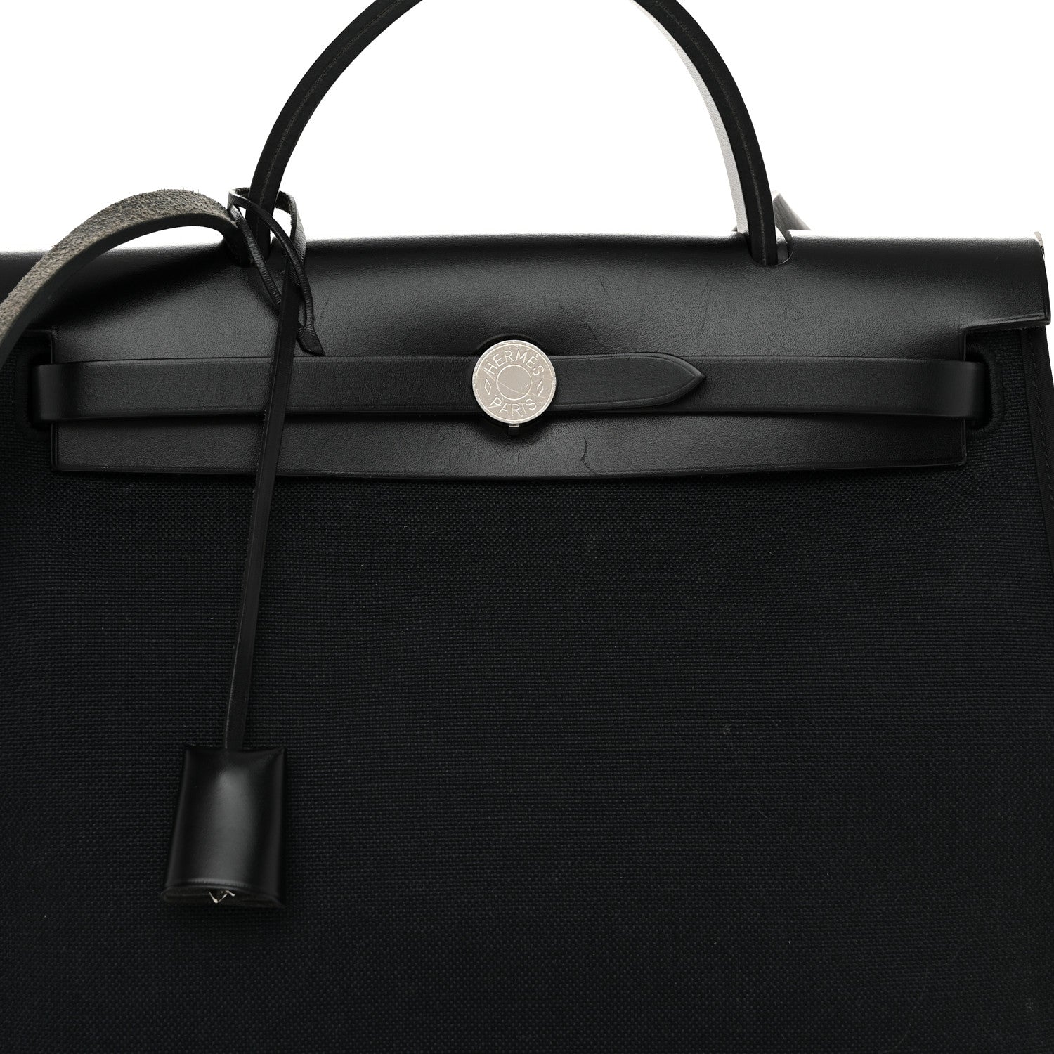 Hermes Military Toile Vache Hunter Herbag Zip PM 31 Black 9 of 13