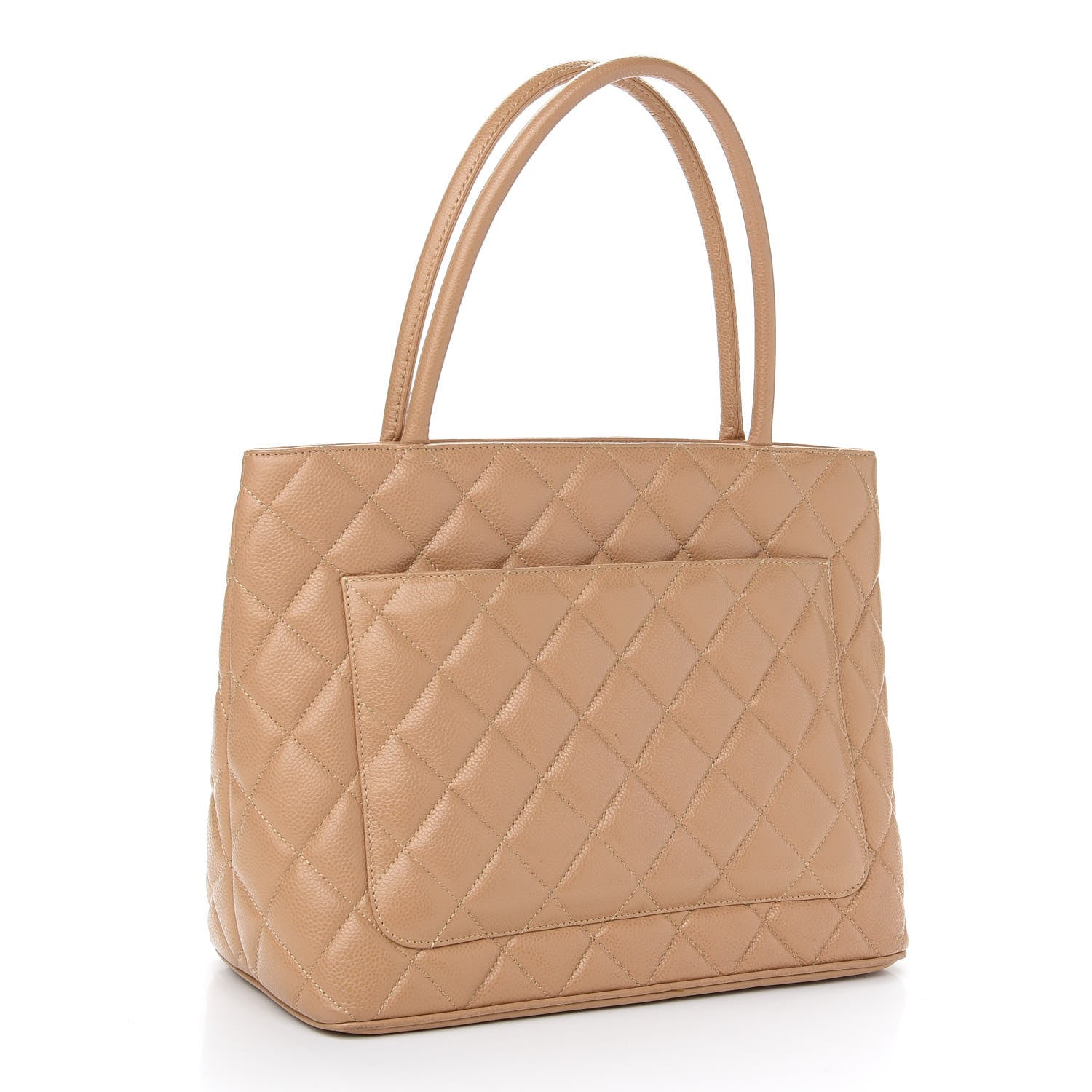 Chanel Caviar Quilted Medallion Tote Beige 3 of 10