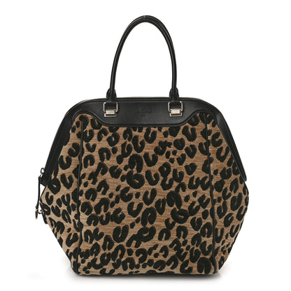 Louis Vuitton Jacquard Velvet Leopard Print Stephen Sprouse North South Bag Black 1 of 9
