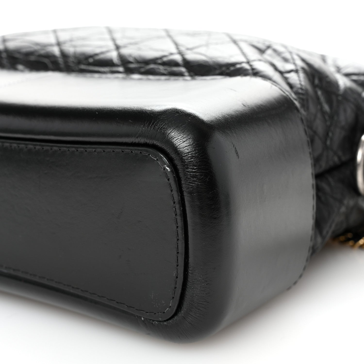 Chanel Aged Calfskin Quilted Medium Gabrielle Hobo Black 9 of 9