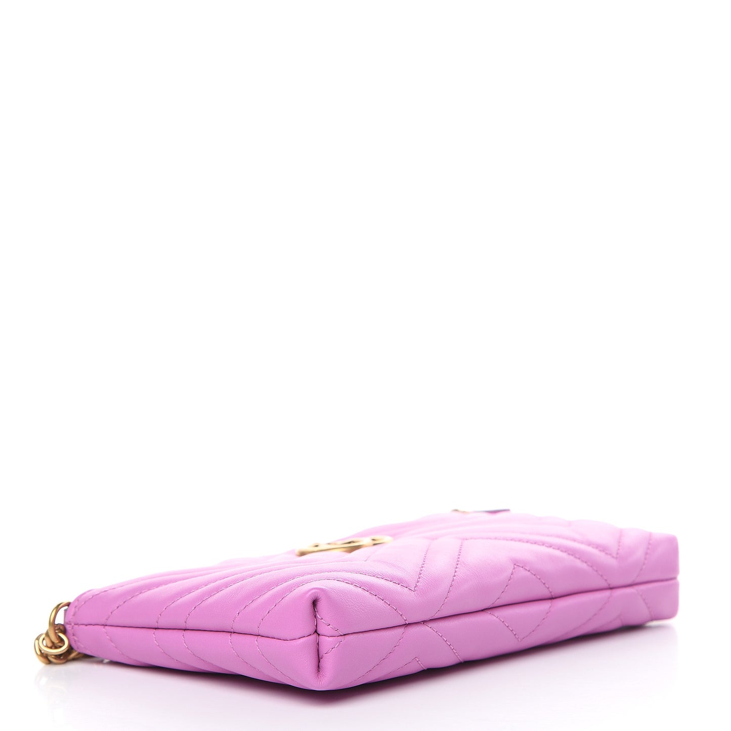 Calfskin Matelasse Mini GG Marmont Chain Bag Candy Mousse
