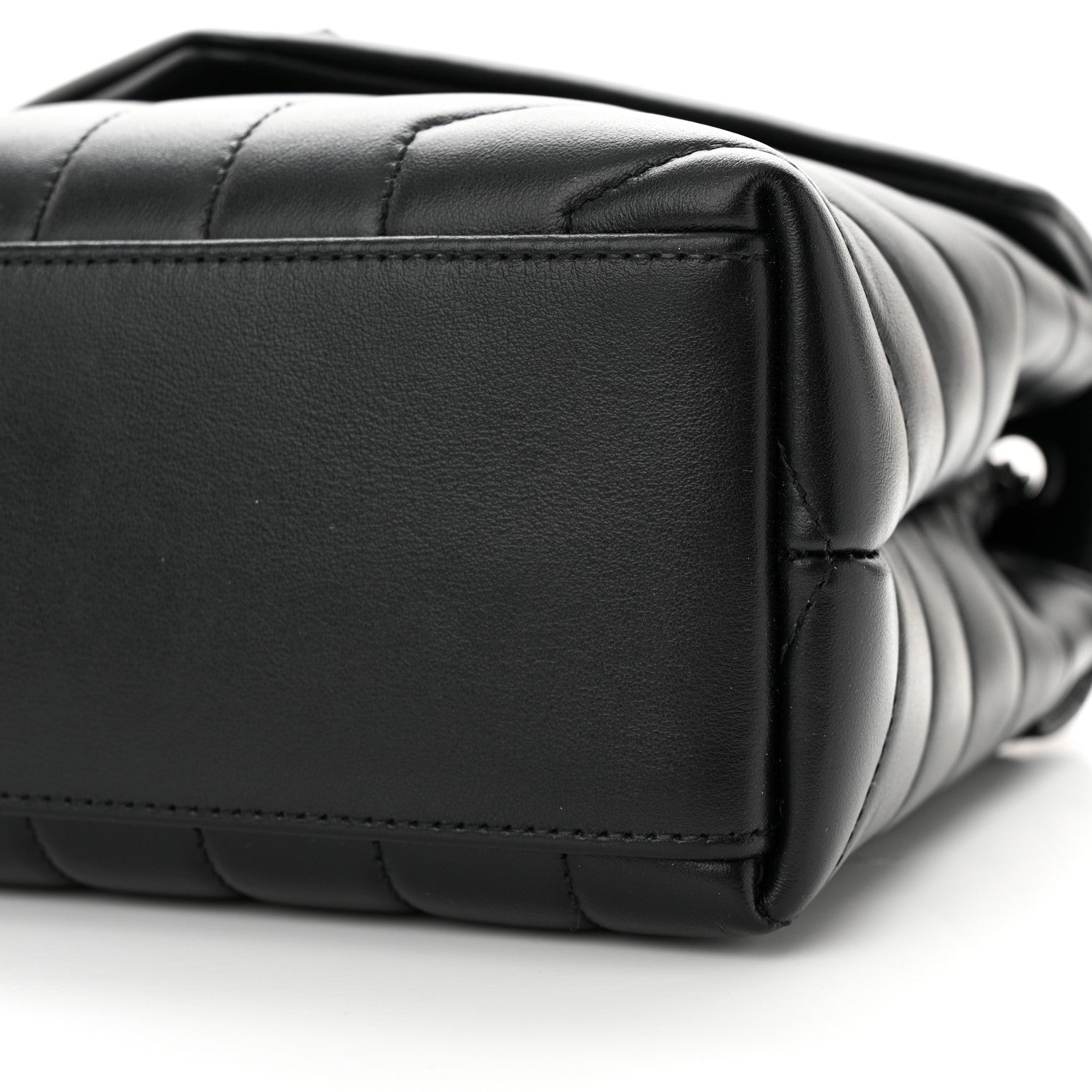 Saint Laurent Calfskin Y Quilted Monogram Monochrome Small Loulou Chain Satchel Black 10 of 10