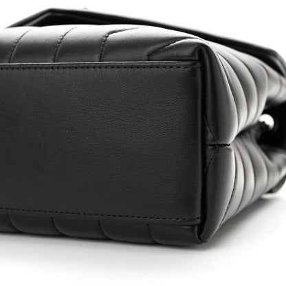 Saint Laurent Calfskin Y Quilted Monogram Monochrome Small Loulou Chain Satchel Black 10 of 10