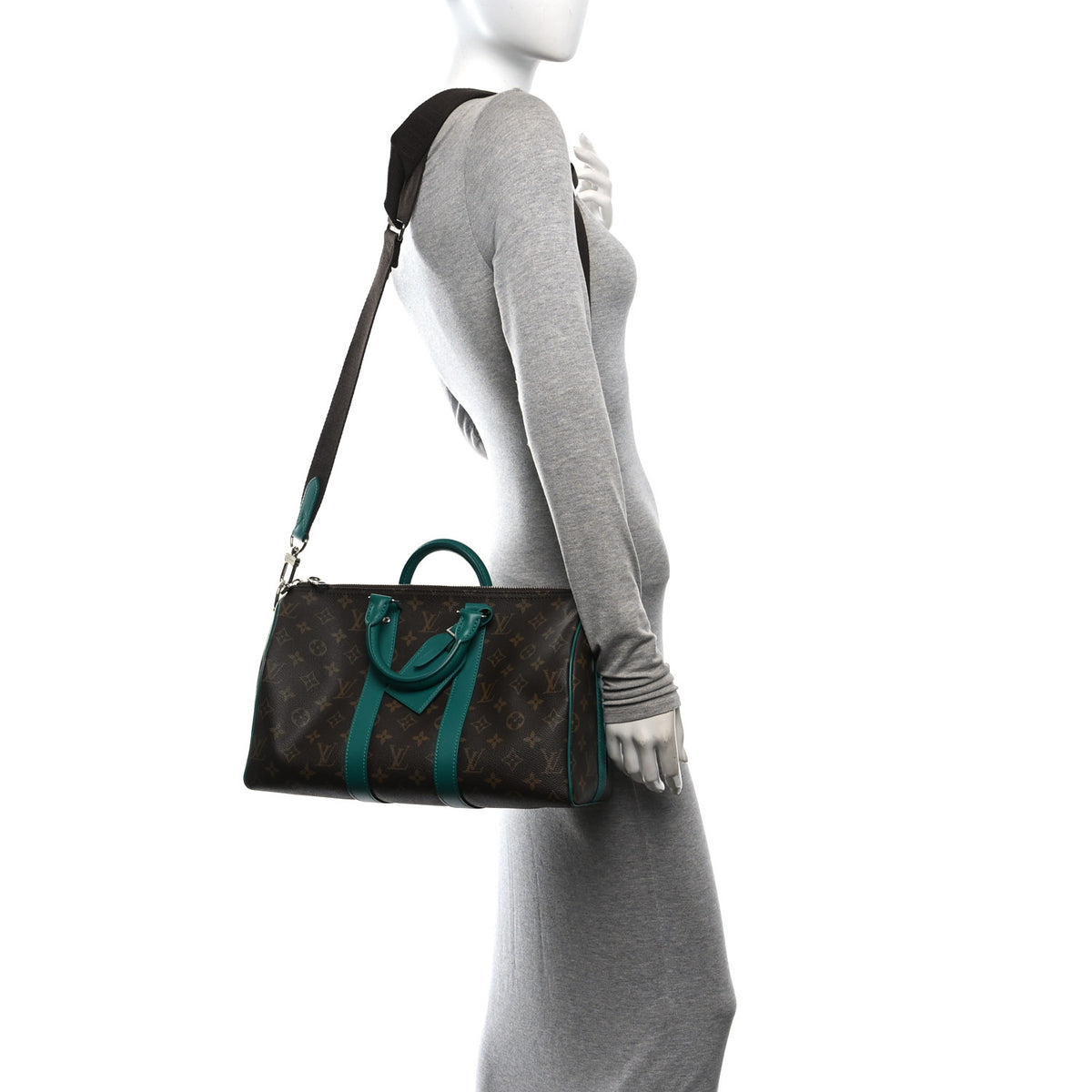 Monogram Macassar Keepall Bandouliere 35 Borneo Green