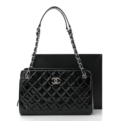 Chanel Patent Quilted Tote Black 11 of 11