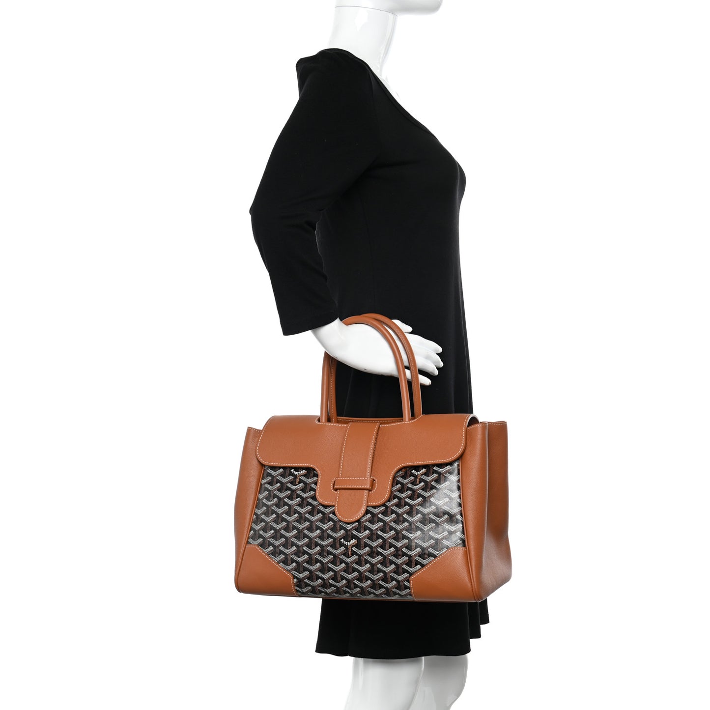 Goyardine Saigon Tote Black Gold