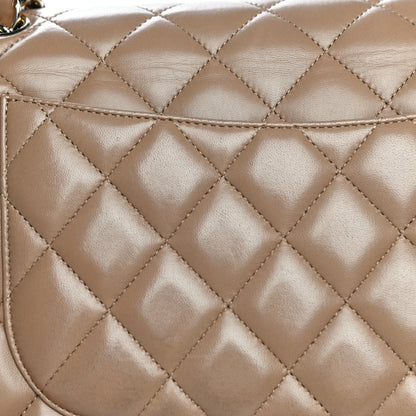 Chanel Lambskin Quilted Jumbo Double Flap Dark Beige 31 of 31