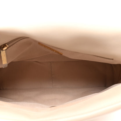 Chanel Goatskin Quilted Large Chanel 19 Flap Beige 4 of 10