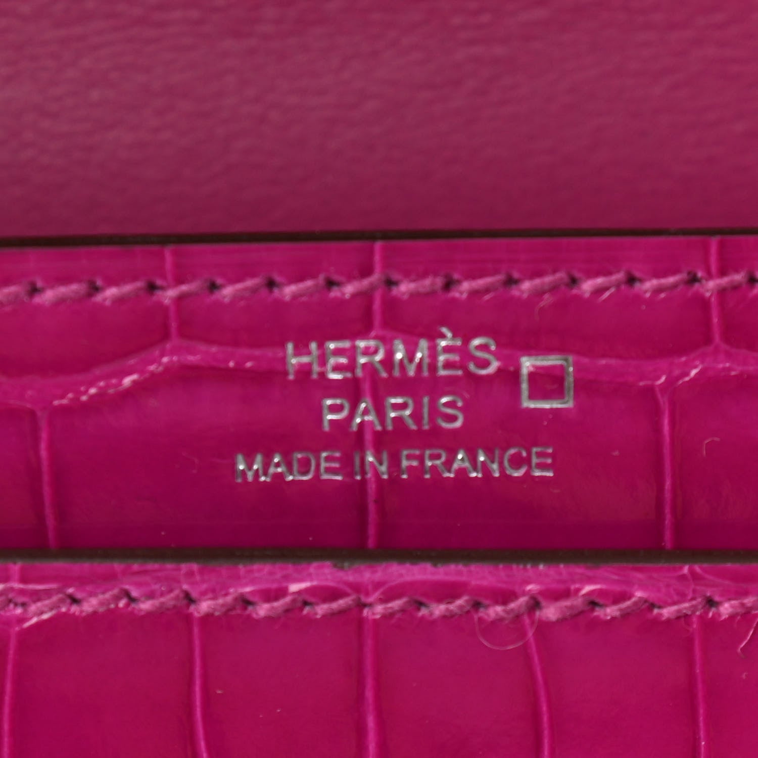 Hermes Shiny Alligator Mini Verrou Chaine Bag Rose Scheherazade 6 of 11