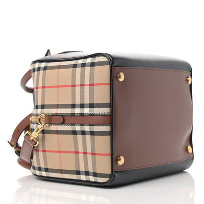 Burberry Smooth Calfskin Small Cube Bowling Bag Black 4 of 9