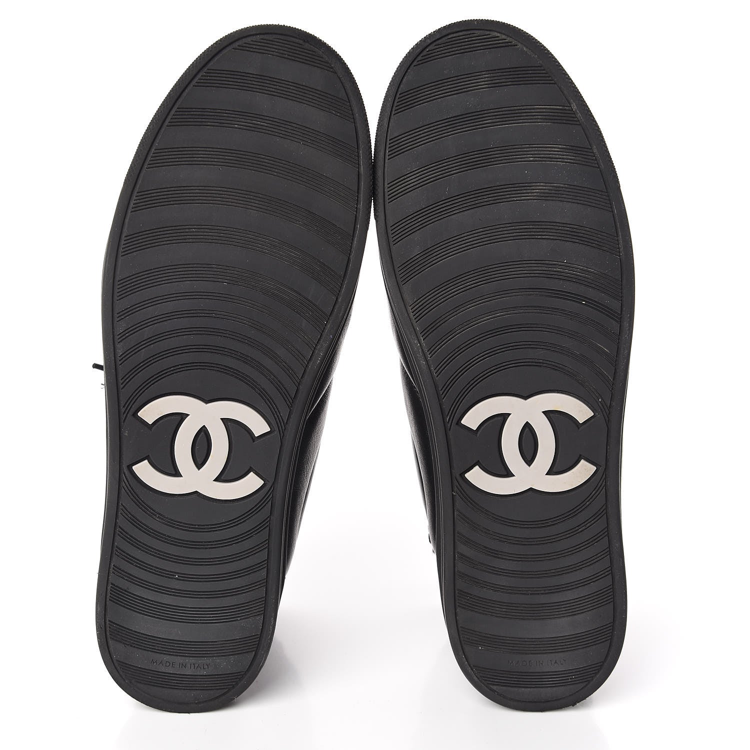 Chanel Lambskin Tweed Zipped Sneakers 38 Black Blue 10 of 11