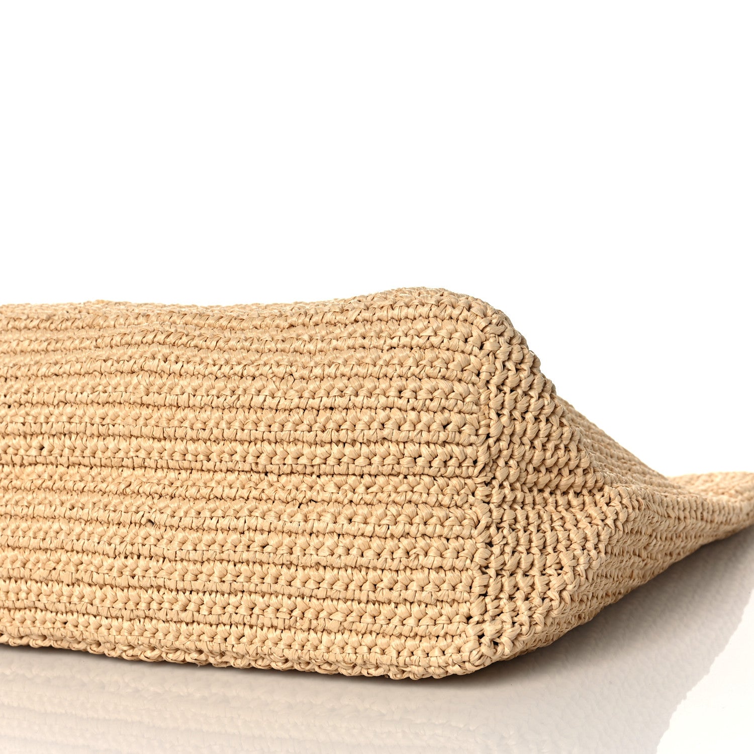 Prada Yarn Raffia Effect Crochet Embroidered Logo Tote Naturale 8 of 8