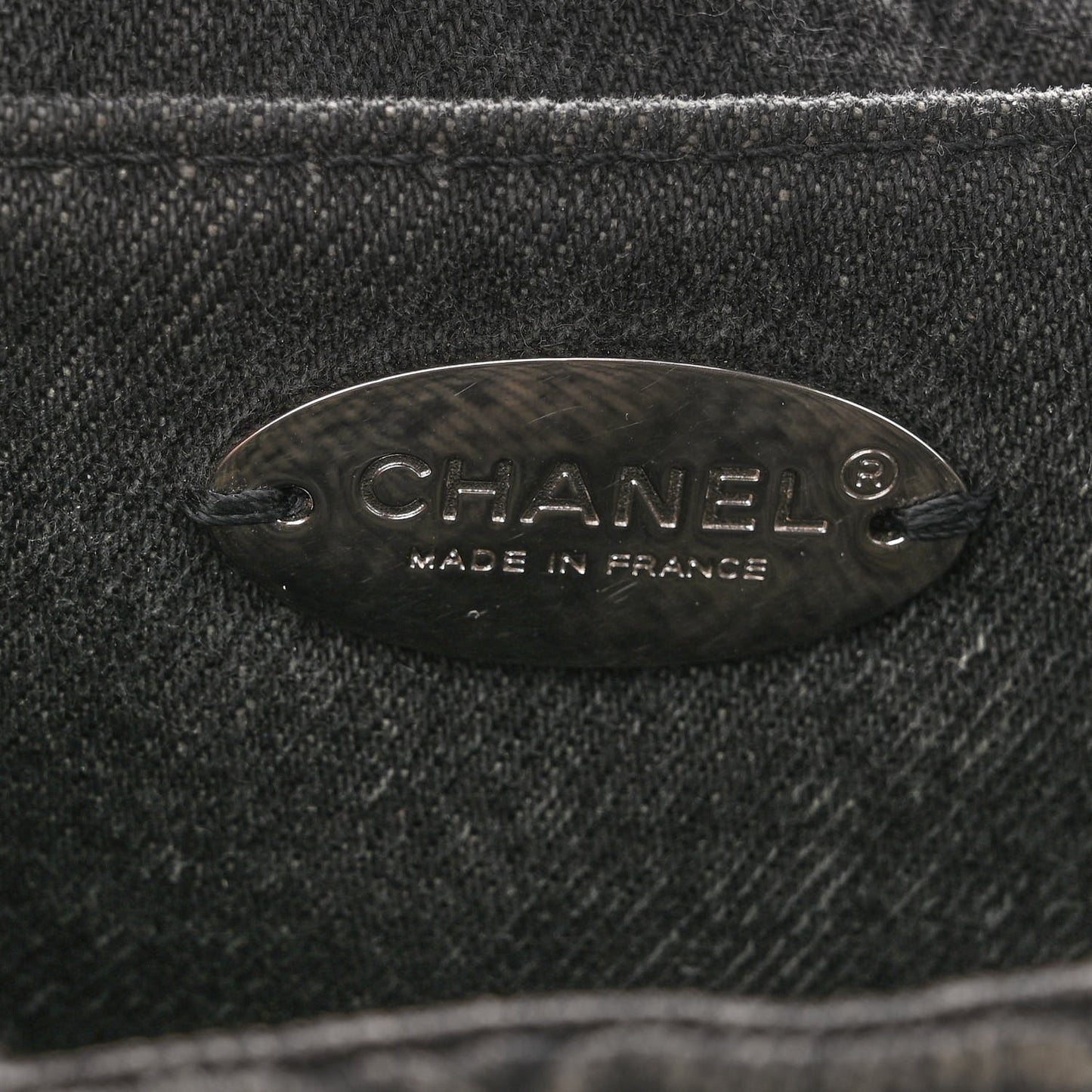 Washed Denim Quilted Small Denimpression Flap Grey Black